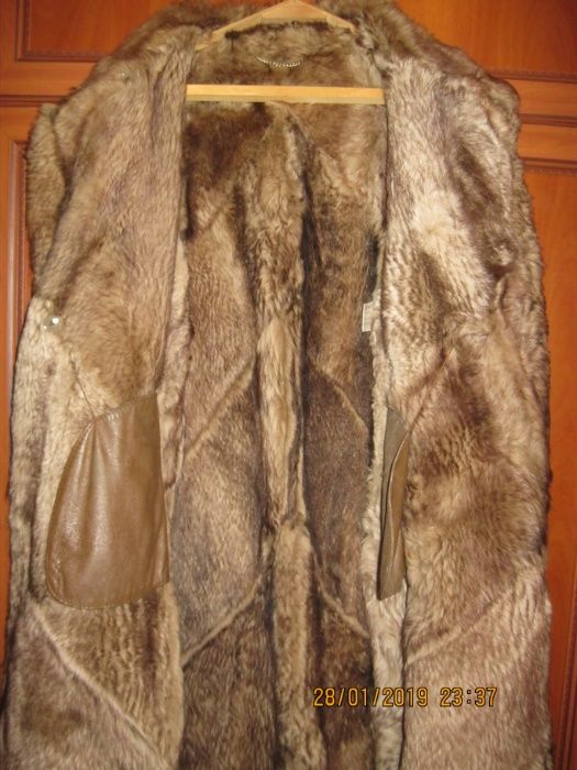 искусственная длинная дубленка