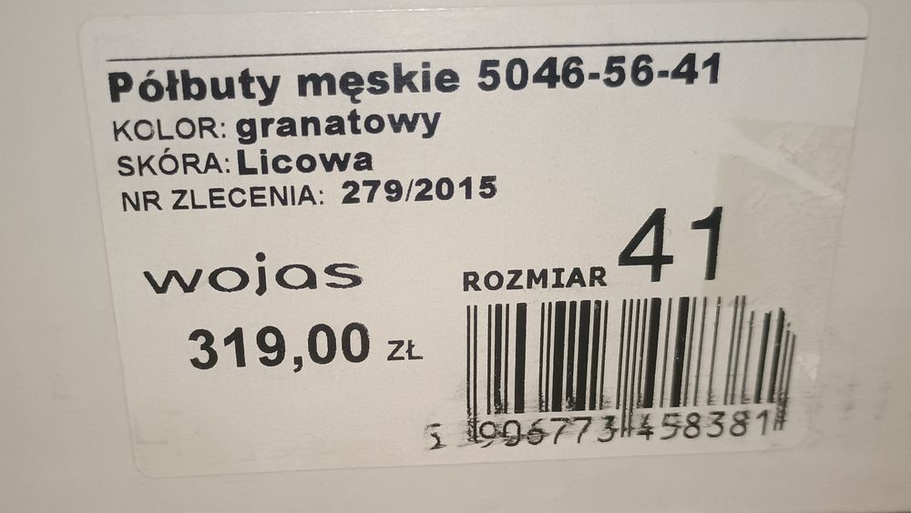 Półbuty Wojas męskie