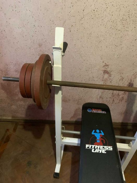 Лава для жиму, штанга та штанга в комплекті 50 кг