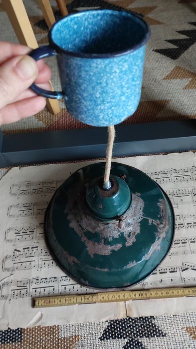 Candeeiro Esmaltado Industrial Vintage