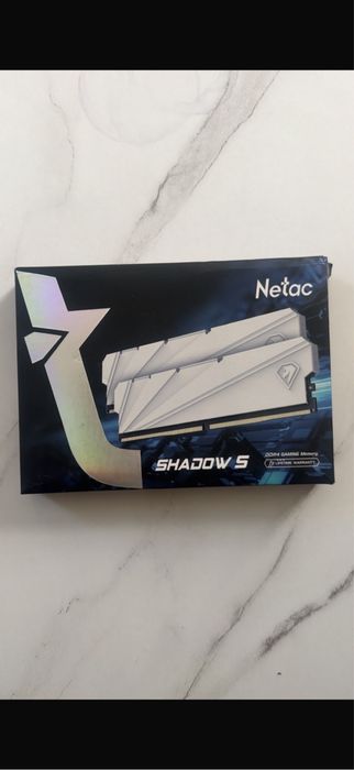 32GB 2x 16GB Netac Shadow S DDR4 3200MHz CL16 White Gaming RAM Memory