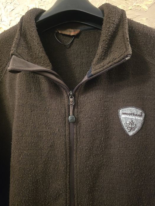 Polar myśliwski trekkingowy, brązowy zapinany na zamek. L