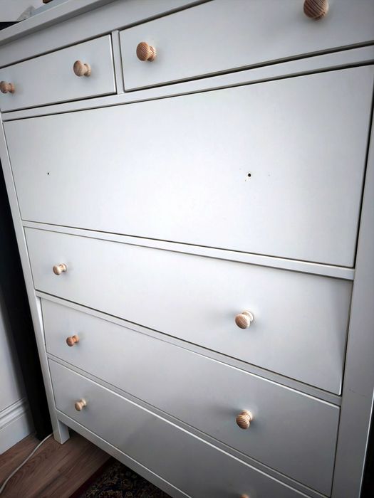 Komoda HEMNES IKEA, drewniana, biała