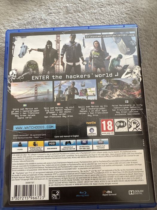 Watch dogs 2  na ps4