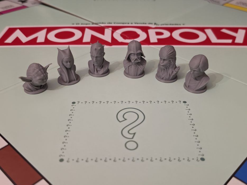 Figuras star wars 3D para jogo Monopoly