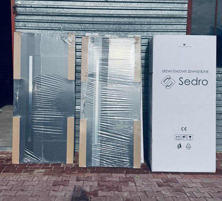 drzwi wejściowe Pantor zewnętrzne ocieplane Sofia 03 antracyt 90 L/P