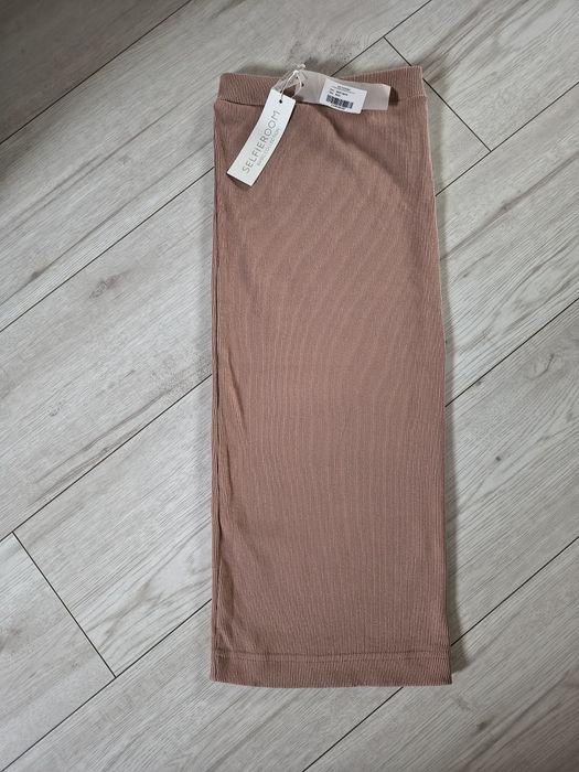 Spódnica prążkowana nude