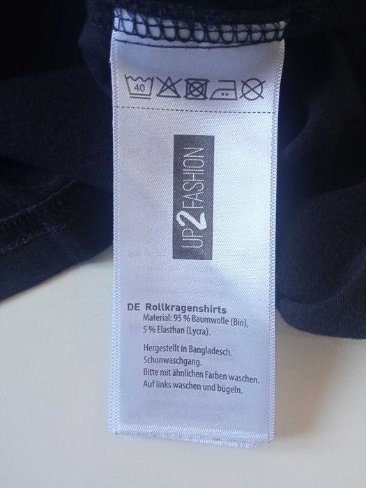 Up2Fasion czarny golf sweterek damski bawełna r L