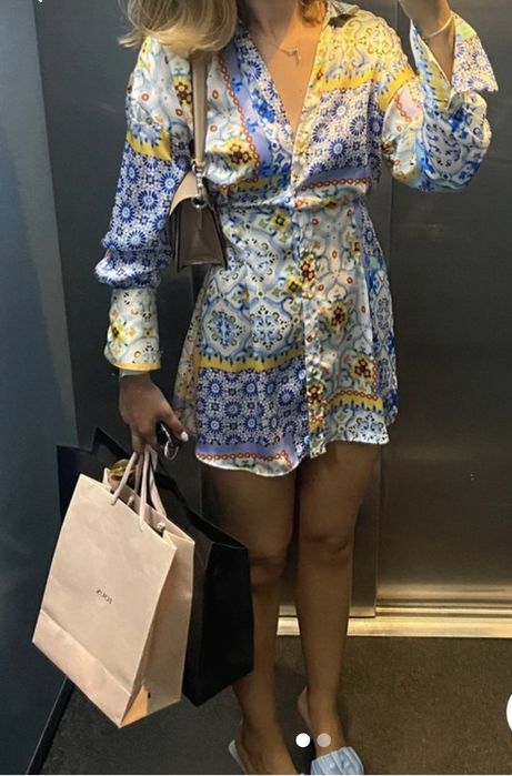 Vestido novo estampado zara