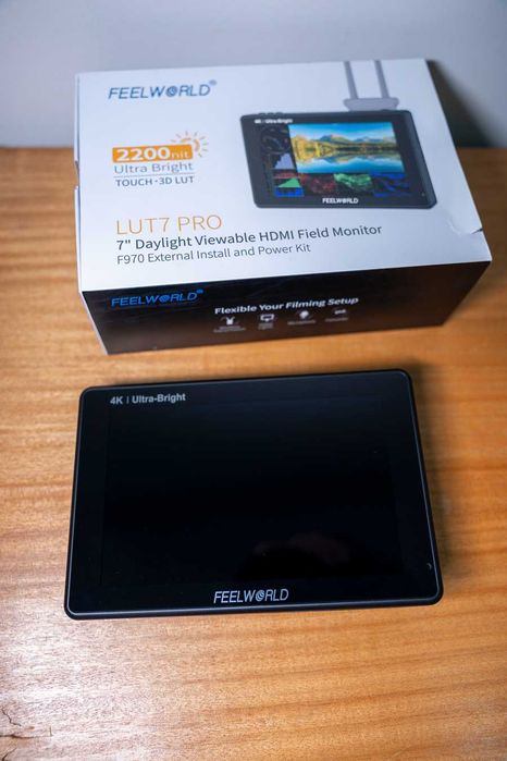 Feelworld LUT7S Pro Ultra-Bright 2200 nits, 3D LUT ecrã tátil HDR, 4k