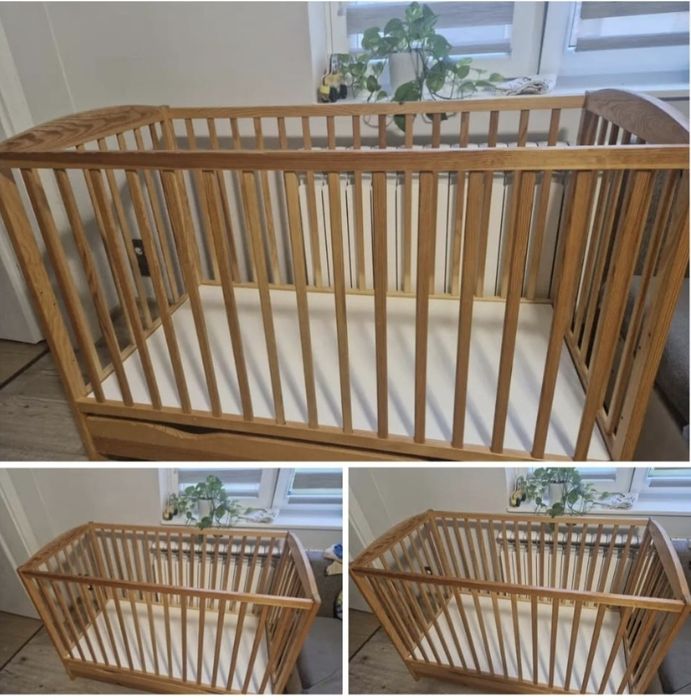 Łóżeczko drewniane 120 x 60