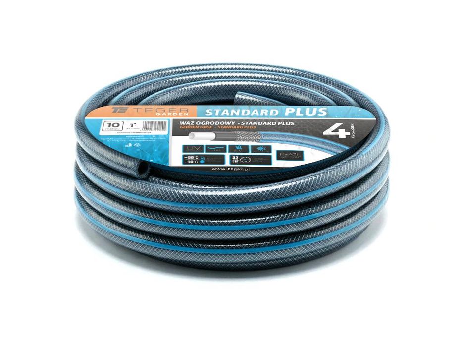 Wąż ogrodowy "STANDARD PLUS",  FI 1". 10m, Teger