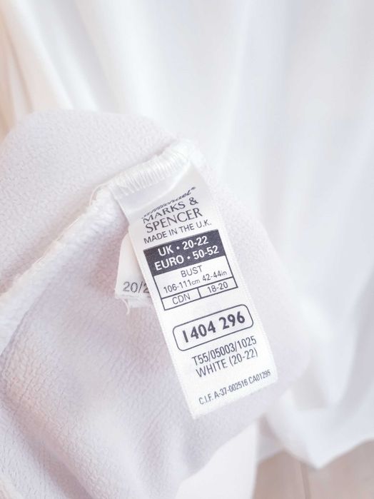 Biała koszula z wiskozy M&S St Michael vintage 50 52