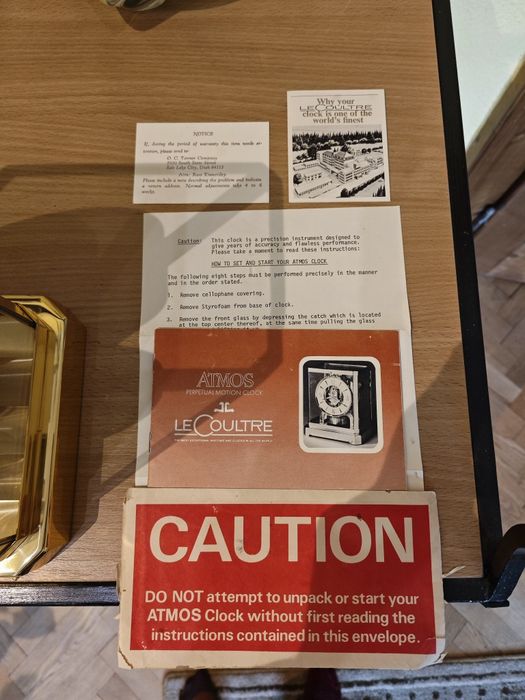 Zegar ATMOS Jaeger Lecoultre