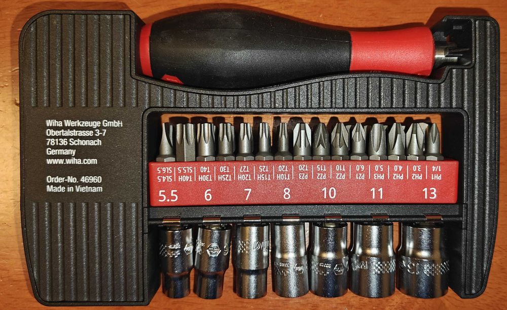 Zestaw bitów i kluczy nasadowych Wiha ProBuddy Evo 1/4