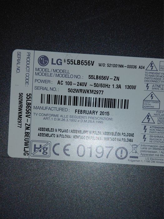 Телевізор LG 55"    2015