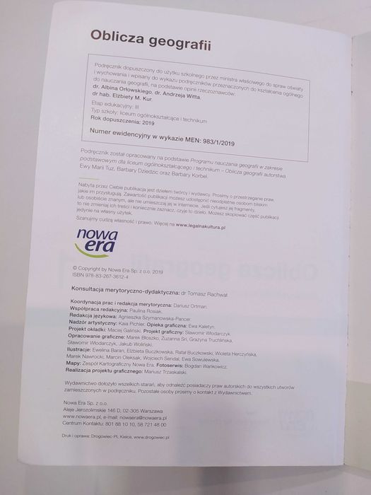 Oblicza geografii, zakres podstawowy, klasa 1