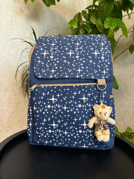 Школьный рюкзак модный, набор 1+2 и брелок Медвежонок