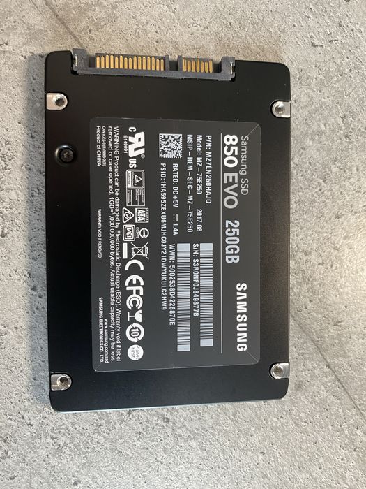 Samsung SSD 2.5" 250GB 850 EVO ССД для ПК