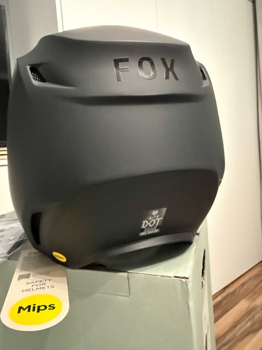 Kask FOX V1 Solid Black/White MX (cross,quad,enduro,mtb) GWARANCJA