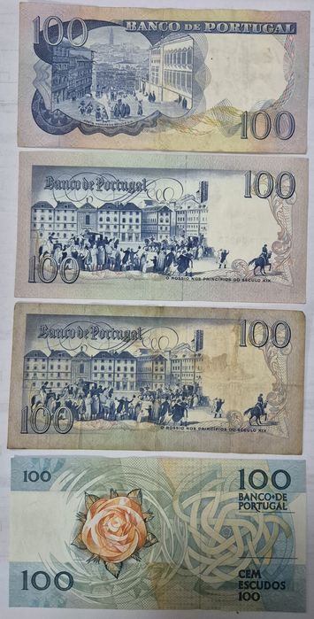 Diversas notas 100Esc. antigas