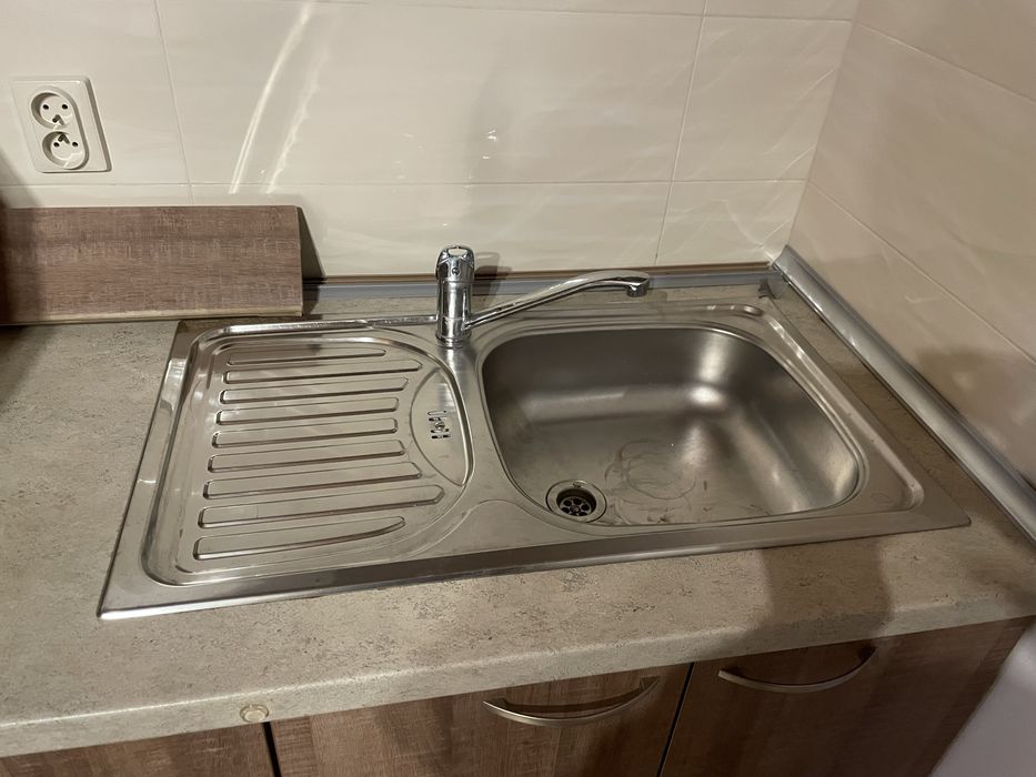 Zlewozmywak inox plus bateria - zestaw.