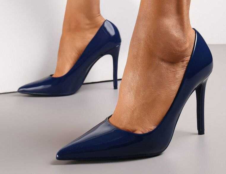 Весільні лаковані сині туфлі човники Dorothy Perkins 37 розмір 23 см