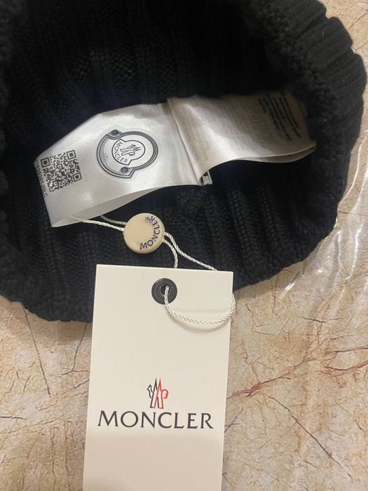 Moncler Мужская шапка с ребристой вязкой — zdjęcie 3