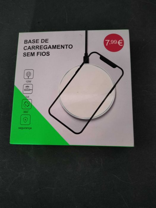 Base de Carregamento Sem Fios 10W – Nova, Selada