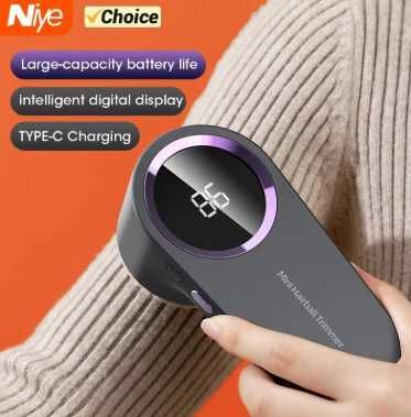 Removedor de Borbotos Elétrico Recarregável USB com Display LED Aparador de Fiapos para Roupa e Malhas novo