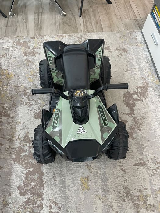 Moto 4 Elétrica - Nova - FEBER - Quad Boxer, veículo elétrico a bateria, 12 V, verde (famosa 800012541), versão 2023