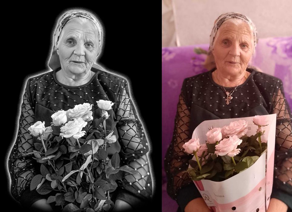 Ретуш фото на памятник Ретуш фото на скло в кольорі