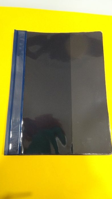 Pasta plastico A/4 côr Azul Capa transparente com ferragem ( Novas )