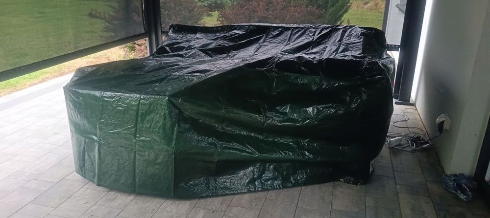 Pokrowiec Ogrodowy Na Zestaw 240 X 180 X 100 Cm Zielony Jesień Zima fv