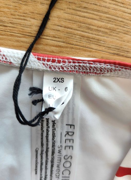 Majtki dół od bikini stroju kąpielowego, zebra 32 xxs