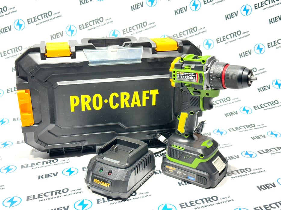 Бесщеточный шуруповерт Procraft PA18LiPro Цены комплектов в описании