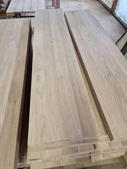 Klejonka  dębowa lita 40mm; Stopnie schodowe; blaty na stół- Producent