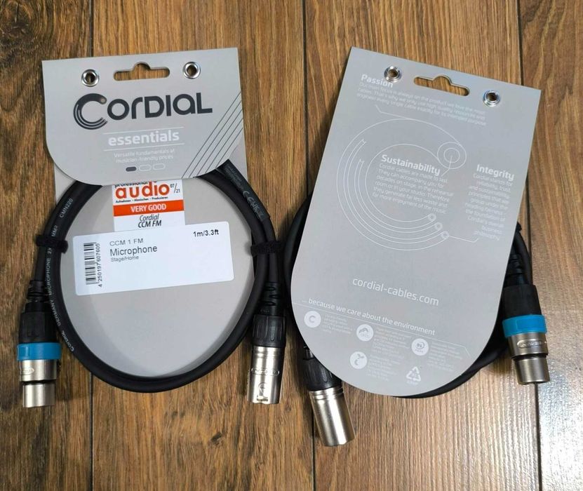 Kabel mikrofonowy Cordial CCM 1 FM 1m (2 sztuki)