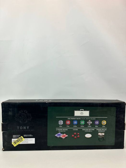 Гральні карти Bullets, набір для покеру з 500 глиняними фішками «Тоні»