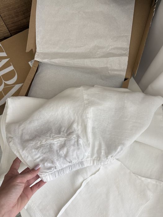 Штани zara 100% льон м