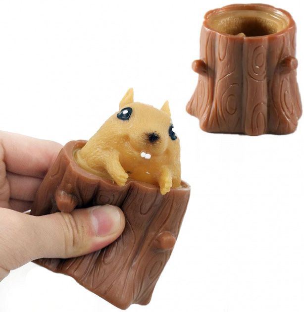 Іграшка антистрес Pop It Фуфлік - білка, що вистрибує