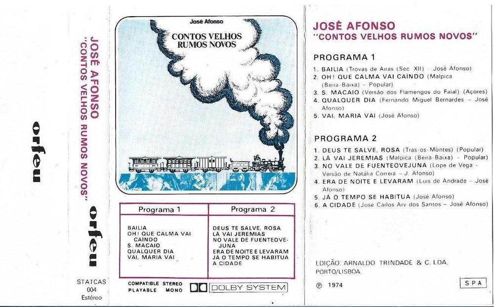 José Afonso	- - - - -		Contos Velhos, Rumos Novos	- - - - -	K7