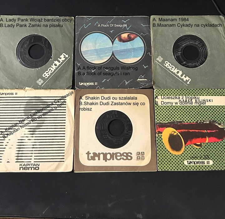 Retro WInyle 5 dużych 15 małych Lady Pank Maanam Wanda i Banda itp