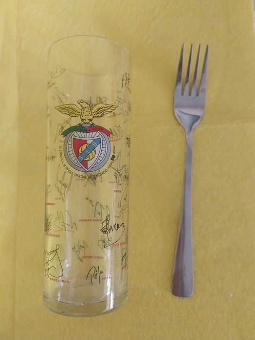 Copo do Benfica com assinaturas jogadores (portes incluídos)