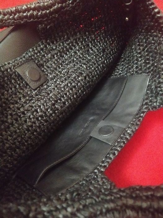 Massimo Dutti torba rafia nowa czarna