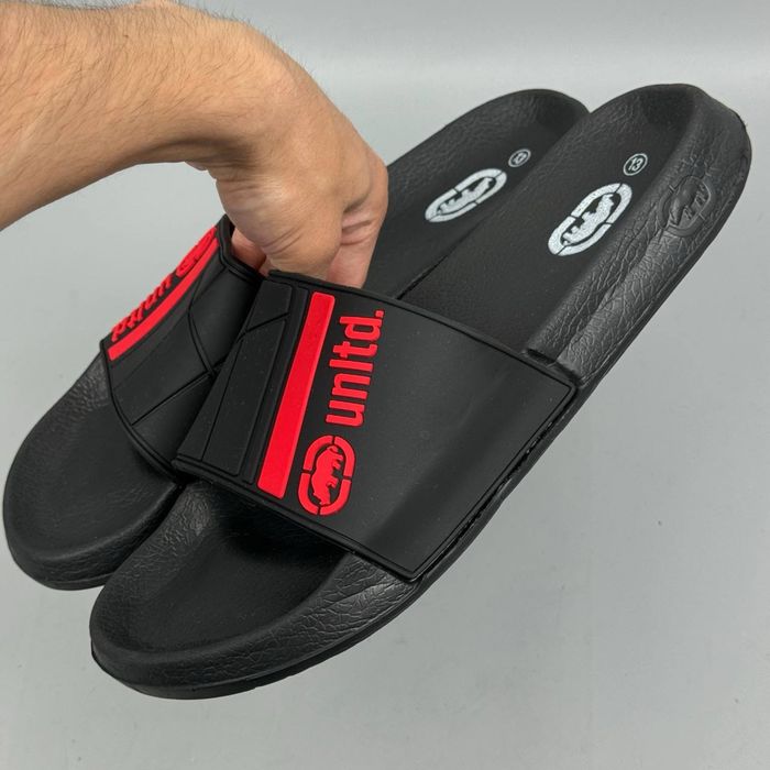 Тапки ECKO unltd тапочки сланцы рэп реп сандали босоножки шлепанцы