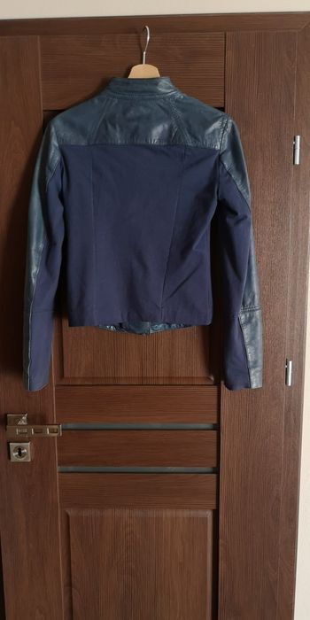 Kurtka skóra granatowa Stradivarius