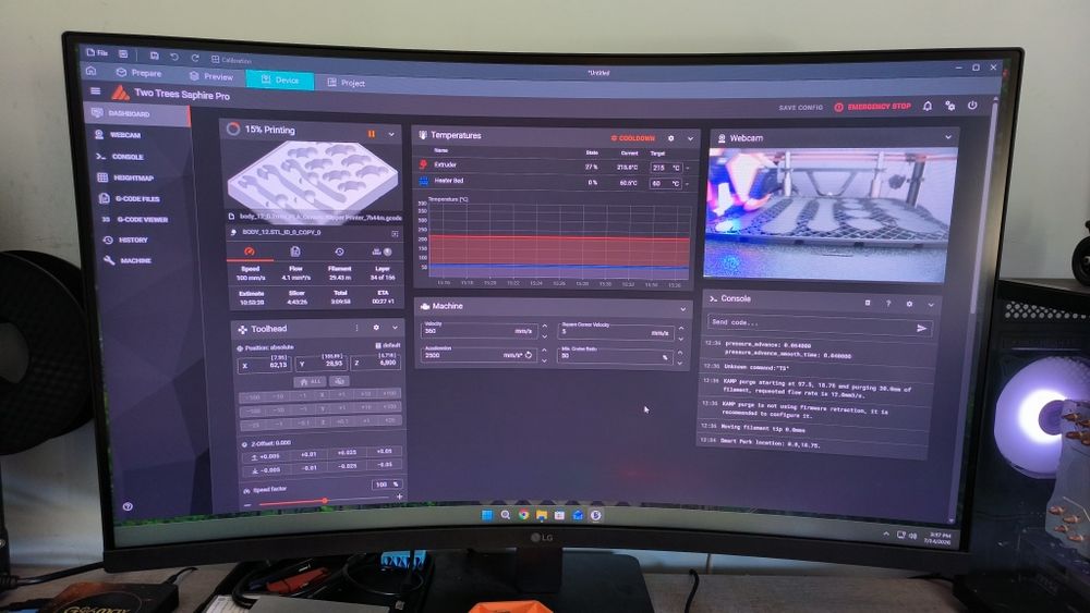 Impressora 3D Two Trees Sapphire Pro (CoreXY) - Klipper, Direct Drive e Upgrades