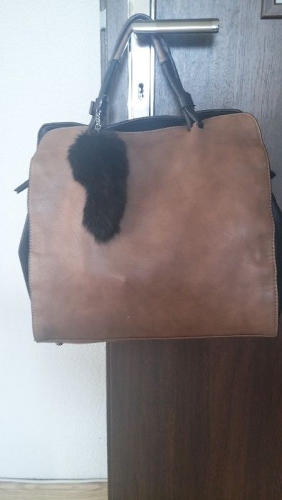 Torebka teczka A4 brąz skóra ekologiczna