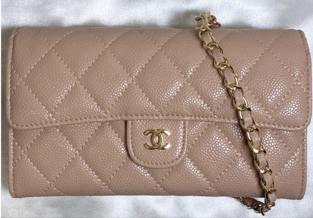 Chanel wallet on chain bezowa lostonoszka